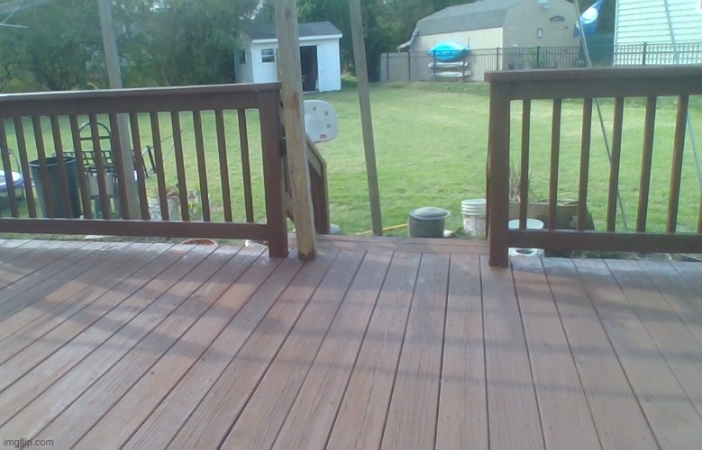 our newly painted deck | image tagged in photos,paint | made w/ Imgflip meme maker