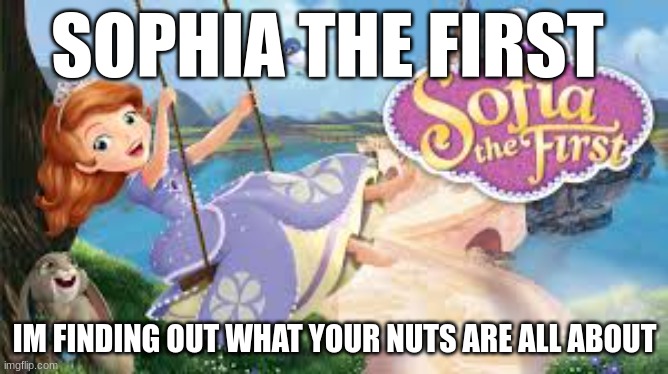 eney body whatch this before | SOPHIA THE FIRST; IM FINDING OUT WHAT YOUR NUTS ARE ALL ABOUT | image tagged in wow | made w/ Imgflip meme maker