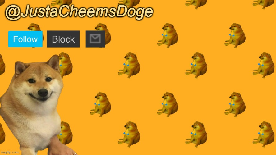 High Quality New JustaCheemsDoge Announcement Template Blank Meme Template