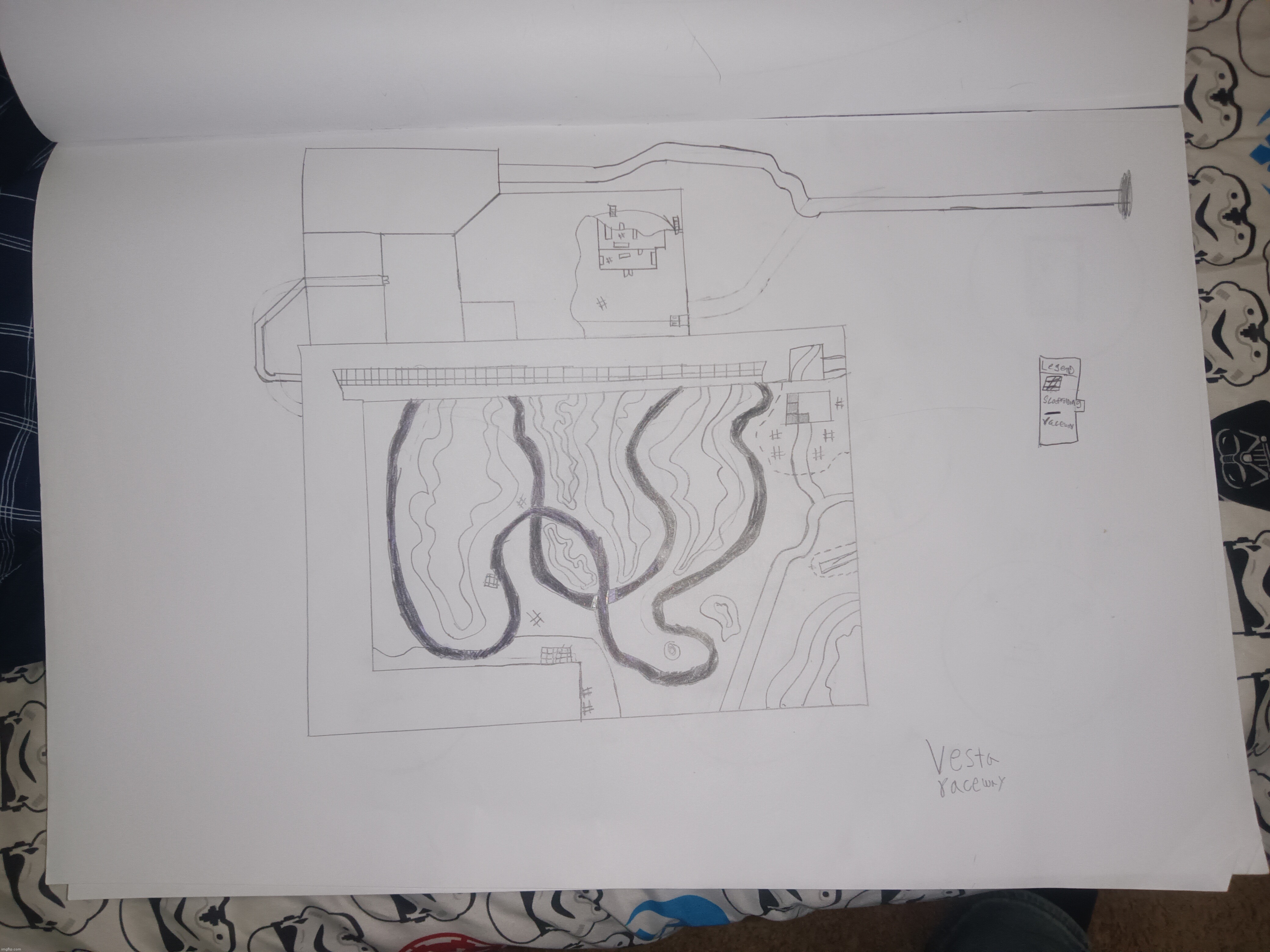 Vesta raceway! My favorite drawn location for the geodome | image tagged in drawings,spend the night,smg4,murder drones | made w/ Imgflip meme maker
