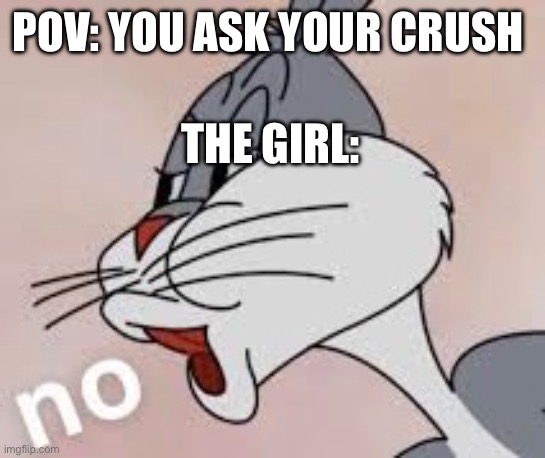 POV: YOU ASK YOUR CRUSH; THE GIRL: | image tagged in funny meme | made w/ Imgflip meme maker