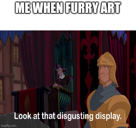 New template btw | ME WHEN FURRY ART | image tagged in blank white template | made w/ Imgflip meme maker