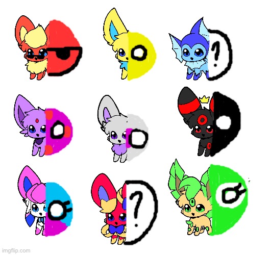 Yes | image tagged in eeveelution squad chibis | made w/ Imgflip meme maker