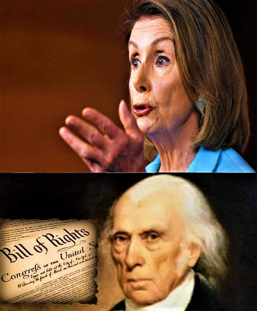pelosi spilling BS contrary of bill of rights Blank Meme Template