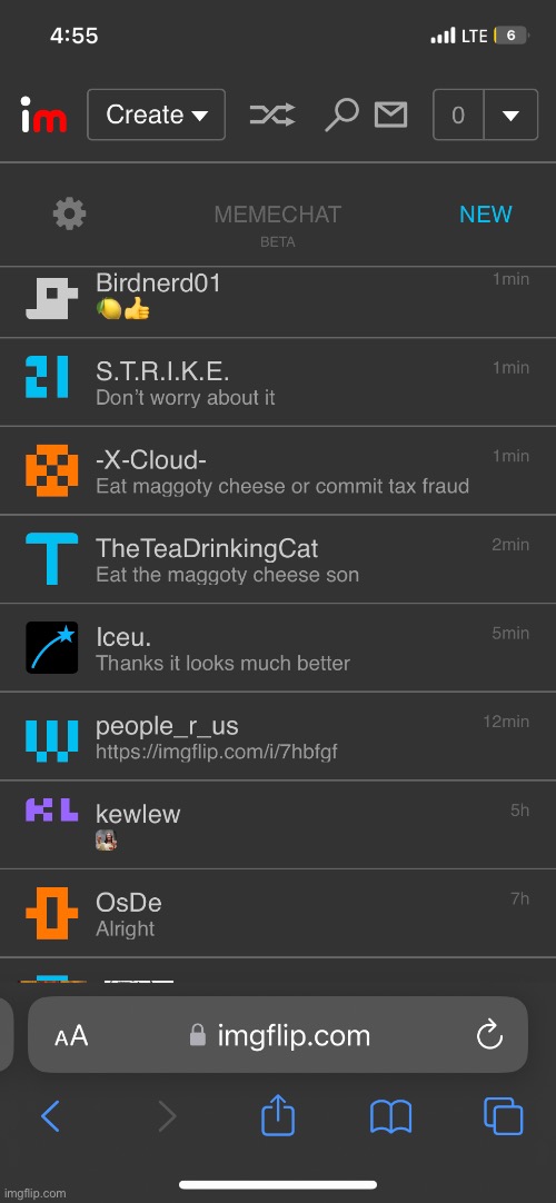 Memechat reveal (ignore my battery percentage) | made w/ Imgflip meme maker