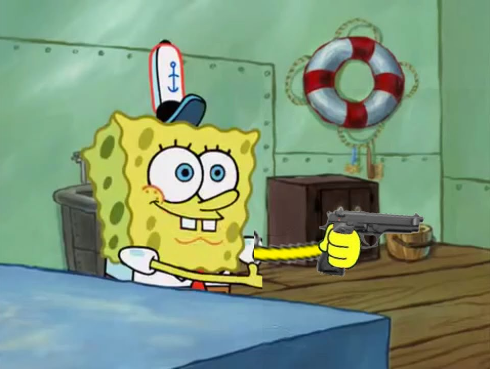 High Quality spongebob, thats a gun Blank Meme Template