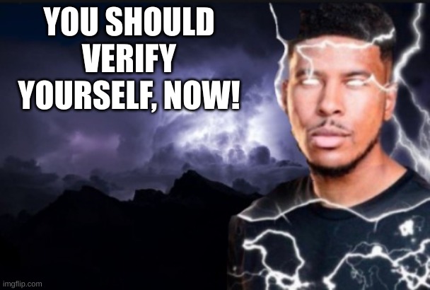 DIscord verification | YOU SHOULD VERIFY YOURSELF, NOW! | image tagged in you should kill yourself now,discord | made w/ Imgflip meme maker