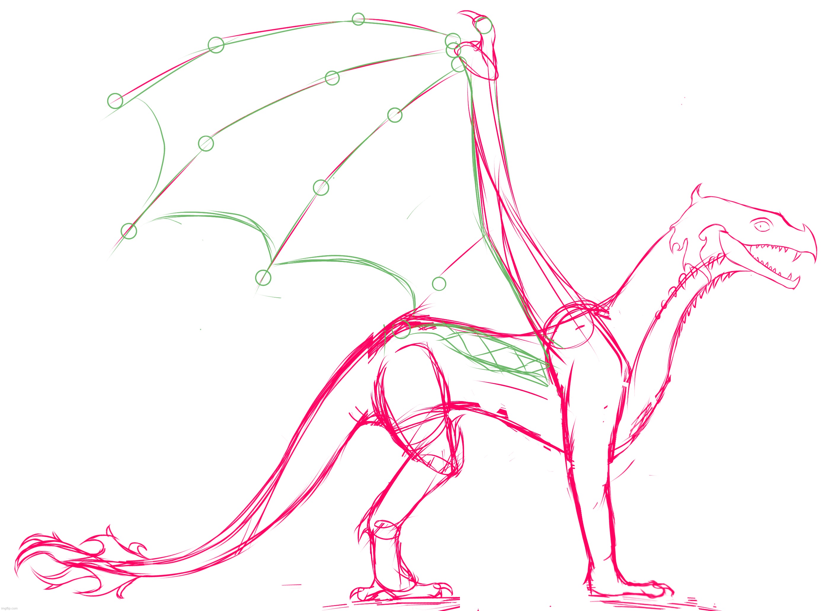 Dragon bodies are so damn difficult to draw | image tagged in dragon,sketch,digital art | made w/ Imgflip meme maker