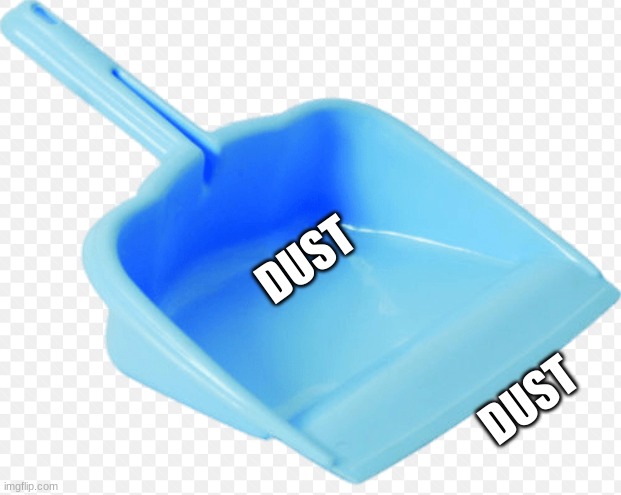 Why | DUST; DUST | image tagged in dustpan | made w/ Imgflip meme maker