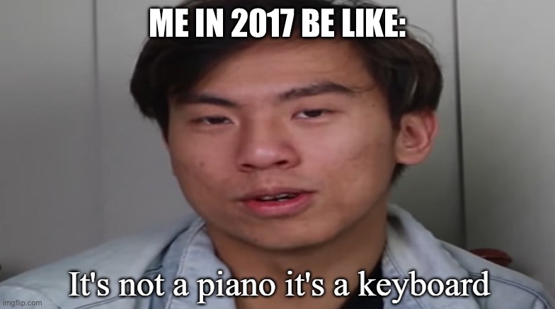 It's not a piano it's a keyboard | ME IN 2017 BE LIKE: | image tagged in it's not a piano it's a keyboard | made w/ Imgflip meme maker
