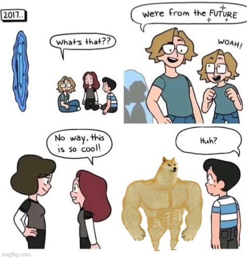 DOGE | image tagged in were from the future | made w/ Imgflip meme maker