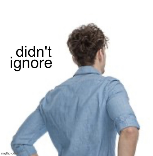 ignored | didn't | image tagged in ignored | made w/ Imgflip meme maker