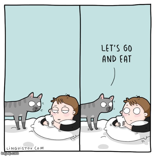 A Cat Guy's Way Of Thinking | image tagged in memes,comics/cartoons,guy,cell phone,cats,ah yes enslaved | made w/ Imgflip meme maker