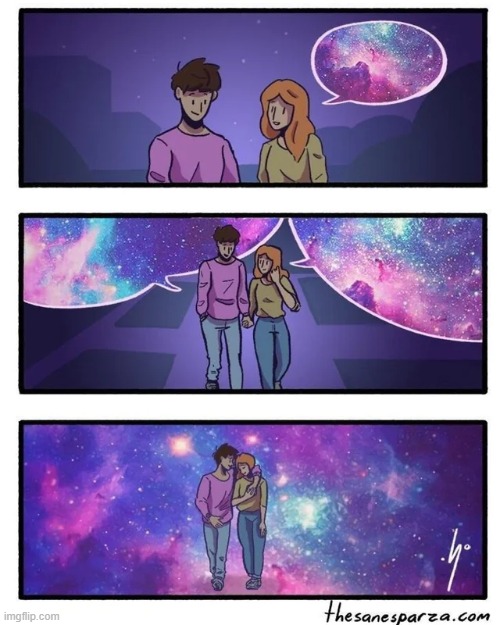 Tell me more about your world. | image tagged in wholesome,comics/cartoons | made w/ Imgflip meme maker