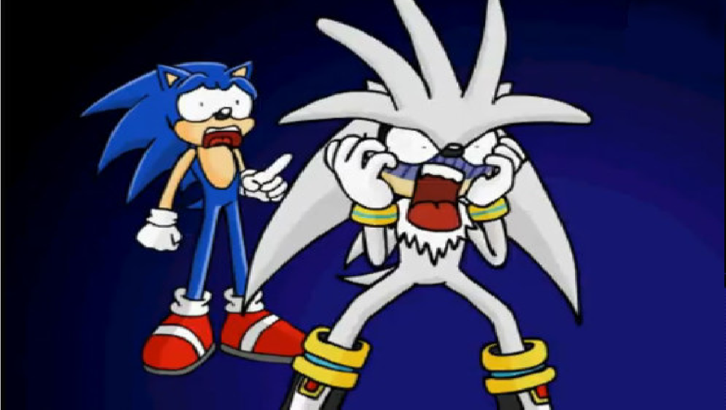 High Quality sonic and silver shock Blank Meme Template