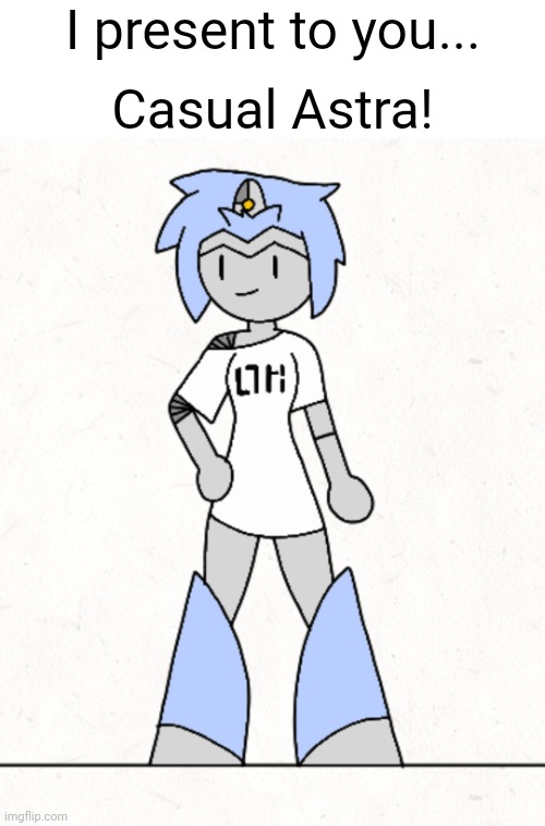 The shirt may look a bit familiar | I present to you... Casual Astra! | made w/ Imgflip meme maker