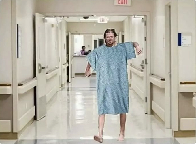High Quality Guy walked outta hospital Blank Meme Template