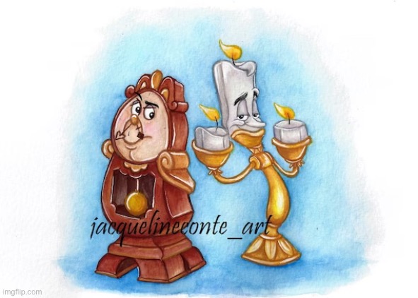 Second in our list is Lumiere and Cogsworth (sorry it’s been a while just went through a breakup) | image tagged in gay,beauty and the beast | made w/ Imgflip meme maker