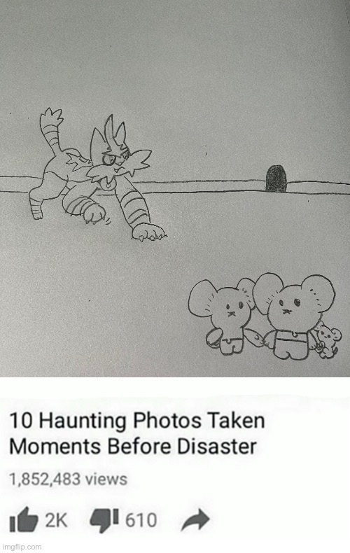 There’s torracat by request ? | image tagged in ten haunting photos taken moments before disaster,disaster,pokemon,drawing | made w/ Imgflip meme maker
