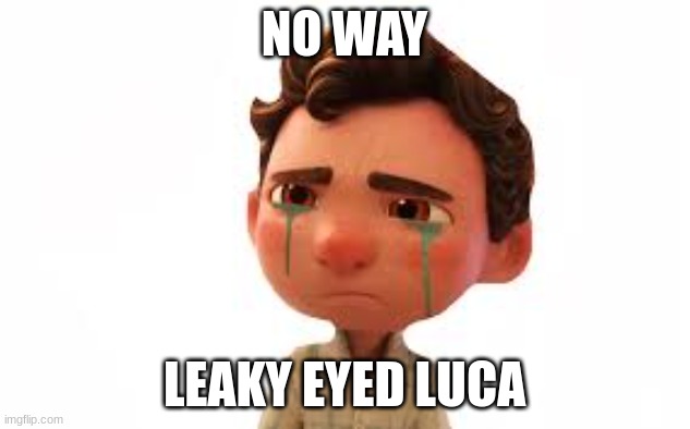 if you know, you know | NO WAY; LEAKY EYED LUCA | image tagged in jojo's bizarre adventure,leaky eyed luca | made w/ Imgflip meme maker