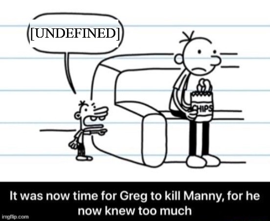 It was now time for Greg to kill manny, for he now knew too much | [UNDEFINED] | image tagged in it was now time for greg to kill manny for he now knew too much | made w/ Imgflip meme maker