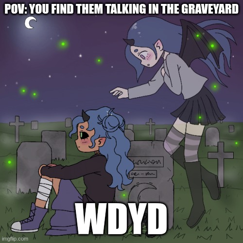 POV: YOU FIND THEM TALKING IN THE GRAVEYARD; WDYD | made w/ Imgflip meme maker