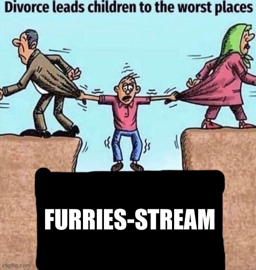 Do not break up with your wife ! | FURRIES-STREAM | image tagged in divorce leads children to the worst places,anti furry | made w/ Imgflip meme maker