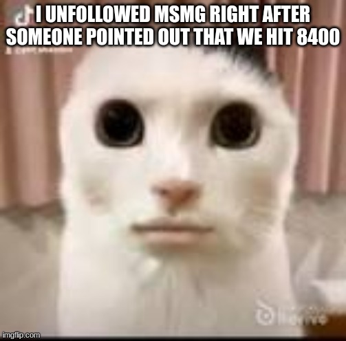 WORLD CUUUUUUUUUUUUUUUUUUUU | I UNFOLLOWED MSMG RIGHT AFTER SOMEONE POINTED OUT THAT WE HIT 8400 | image tagged in world cuuuuuuuuuuuuuuuuuuuu | made w/ Imgflip meme maker