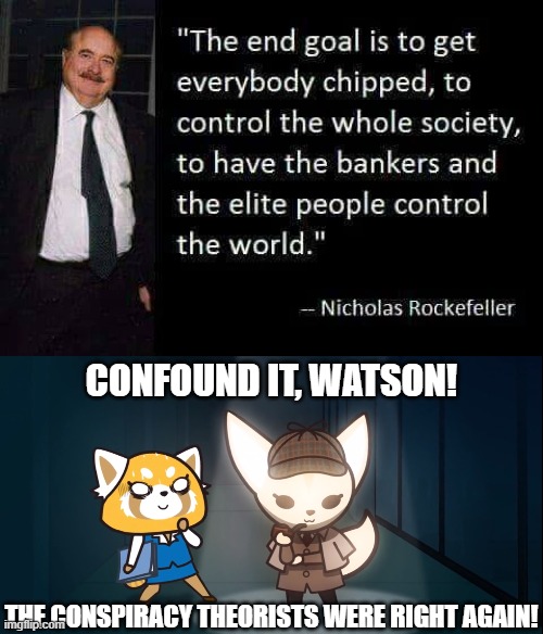 The Book of Revelations meets Cyberpunk! | CONFOUND IT, WATSON! THE CONSPIRACY THEORISTS WERE RIGHT AGAIN! | image tagged in cyberpunk,conspiracy theory,revelation,chips,new world order,dystopia | made w/ Imgflip meme maker