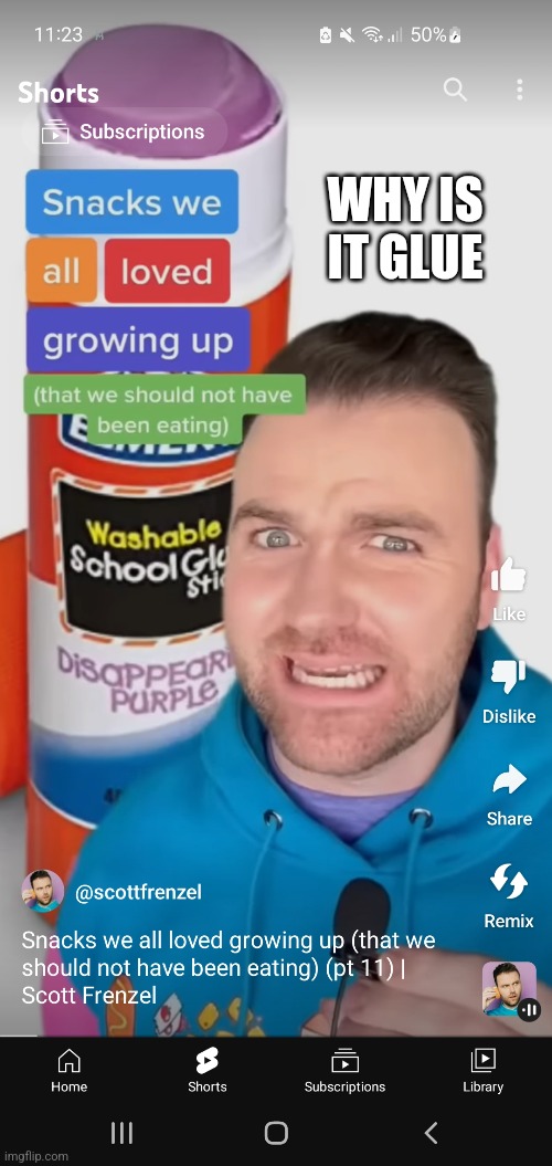 WHY IS IT GLUE | image tagged in glue | made w/ Imgflip meme maker