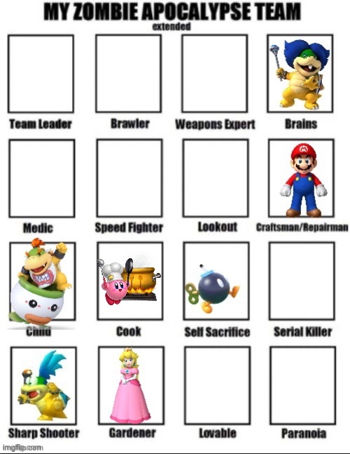 I added Kirby. (Original: Larry-Koopa) Max of 2 characters and no sonic | image tagged in beans | made w/ Imgflip meme maker