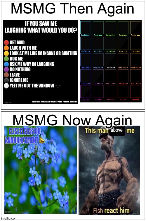 We must return back to the old MSMG | MSMG Then Again; MSMG Now Again | image tagged in memes,blank comic panel 1x2 | made w/ Imgflip meme maker