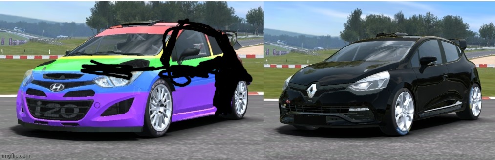 Rainbow and goth cars | image tagged in rainbow and goth cars | made w/ Imgflip meme maker