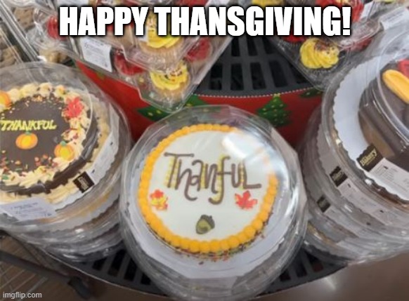 Thansful! | HAPPY THANSGIVING! | image tagged in you had one job | made w/ Imgflip meme maker