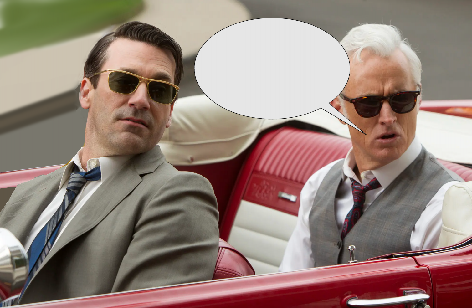 High Quality Mad Men Riding Blank Meme Template
