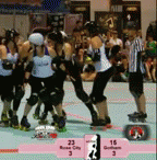 Roller Derby Throw | image tagged in gifs | made w/ Imgflip video-to-gif maker