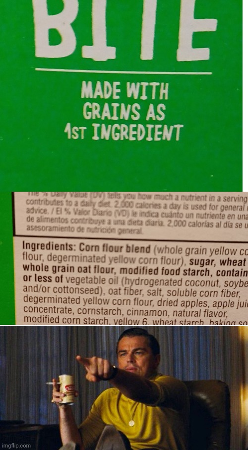 False advertising! Ah! Ah! Ahhhh!! (P.S. I know it's a grain, it is a meme, not to be taken seriously) | image tagged in funny,memes,cereal | made w/ Imgflip meme maker