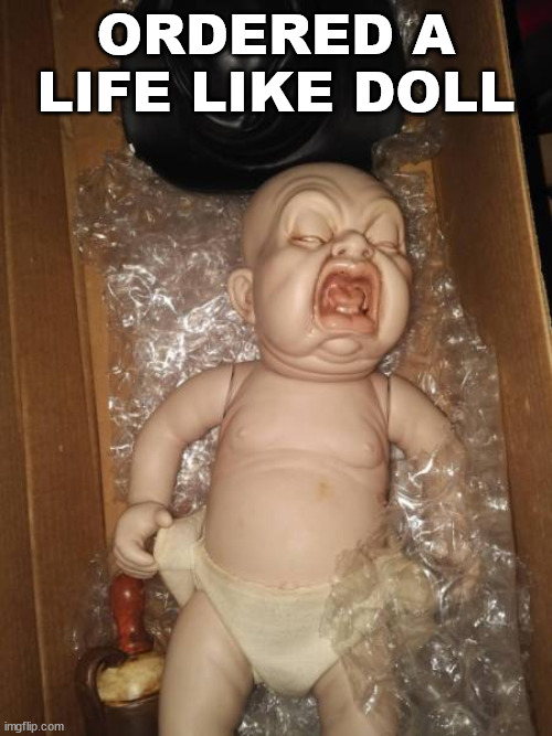 ORDERED A LIFE LIKE DOLL | made w/ Imgflip meme maker