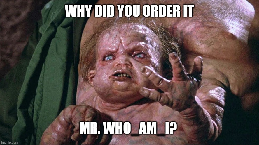 Kuato says | WHY DID YOU ORDER IT MR. WHO_AM_I? | image tagged in kuato says | made w/ Imgflip meme maker