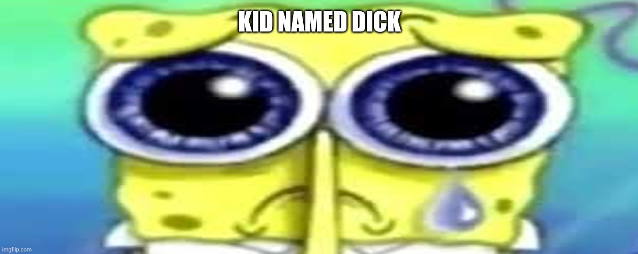 Sad Spong | KID NAMED DICK | image tagged in sad spong | made w/ Imgflip meme maker