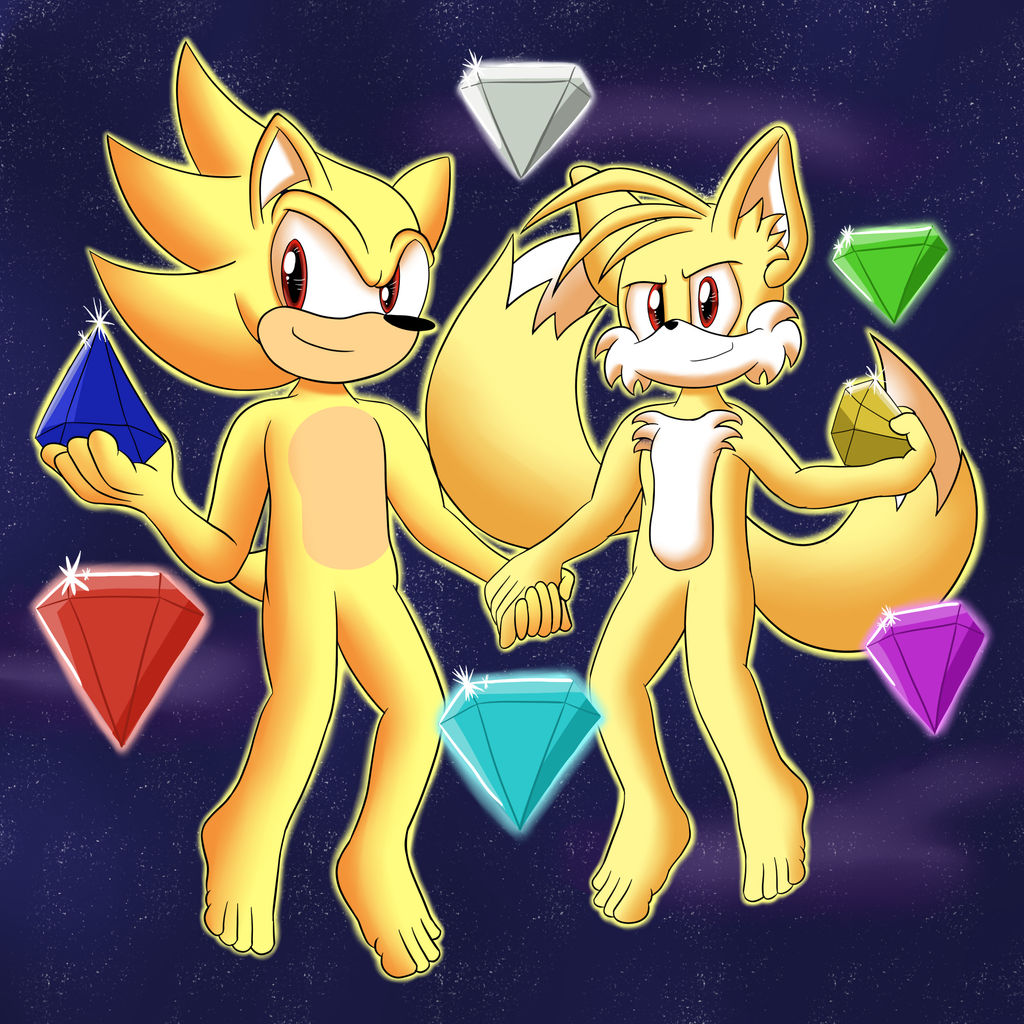 Commission super sonic and tails Blank Meme Template