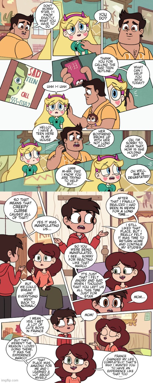 Sad Teen Hotline (Part 7C) | image tagged in comics/cartoons,star vs the forces of evil | made w/ Imgflip meme maker