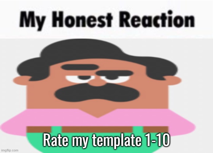 My Honest Reaction Oscar | Rate my template 1-10 | image tagged in my honest reaction oscar | made w/ Imgflip meme maker