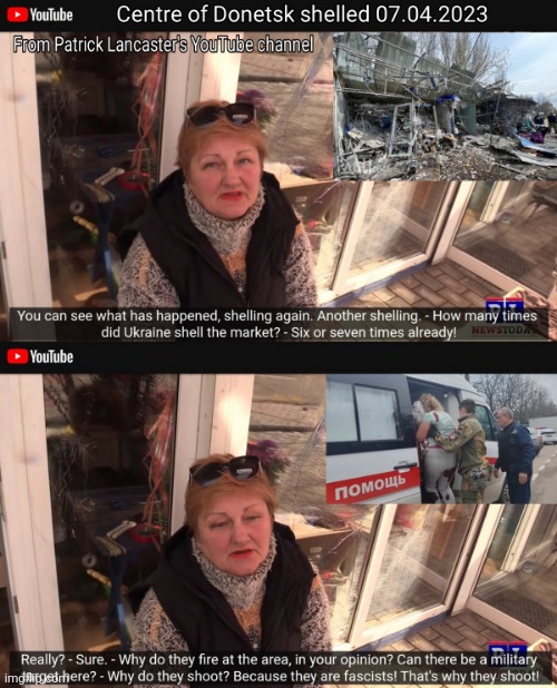 Donetsk Shellings 2023 | image tagged in donetsk shellings 2023,donetsk,ukraine,nato,civilians | made w/ Imgflip meme maker