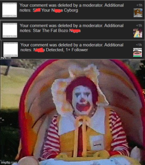 image tagged in ronald mcdonald in a stroller | made w/ Imgflip meme maker