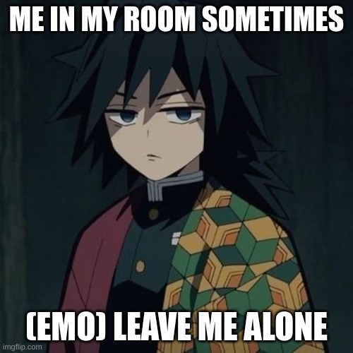 ME IN MY ROOM SOMETIMES; (EMO) LEAVE ME ALONE | image tagged in that one emo guy in ds | made w/ Imgflip meme maker