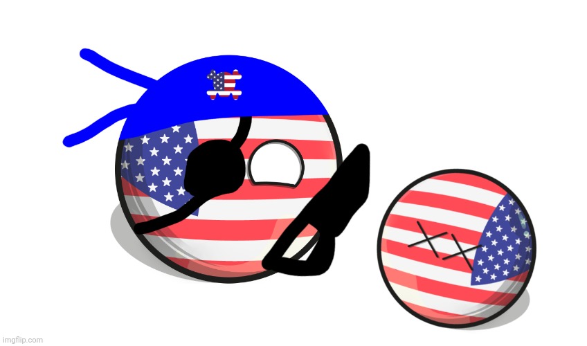 United states pirate kills united states | image tagged in countryballs,pirate,polandball,united states,usa,america | made w/ Imgflip meme maker