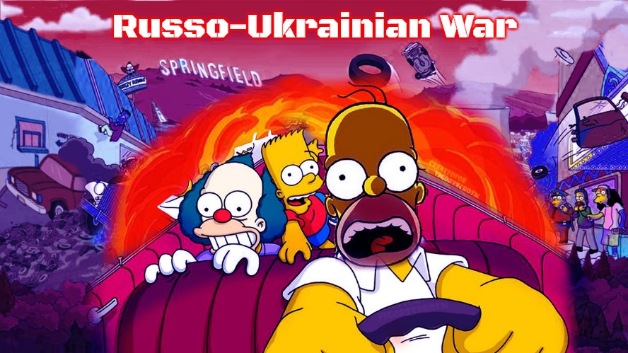 Slavic Simpsons: Road Rage | Russo-Ukrainian War | image tagged in slavic simpsons road rage,slavic,russo-ukrainian war | made w/ Imgflip meme maker