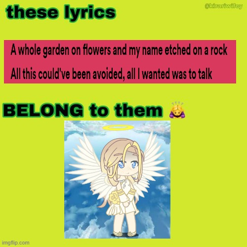 Meet Pamala (if you want why and how she died, just say and ask any questions you may have) | image tagged in gacha,oc,song lyrics | made w/ Imgflip meme maker