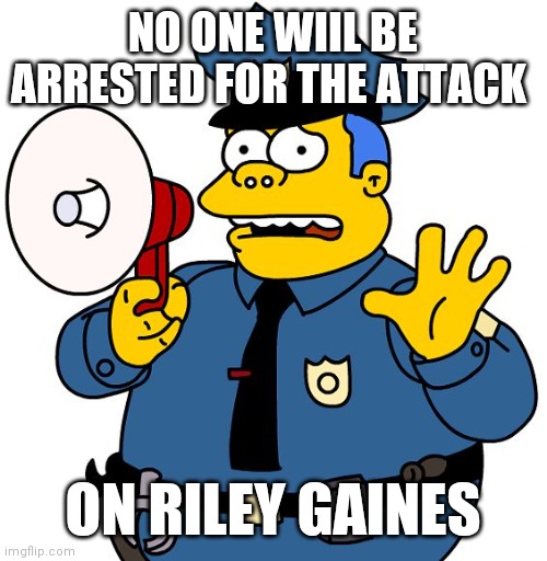 Just Protecting Young Girls and Women Sports | NO ONE WIIL BE ARRESTED FOR THE ATTACK; ON RILEY GAINES | image tagged in nothing to see here,title 9,violence is never the answer,free speech,peaceable protest,communism | made w/ Imgflip meme maker